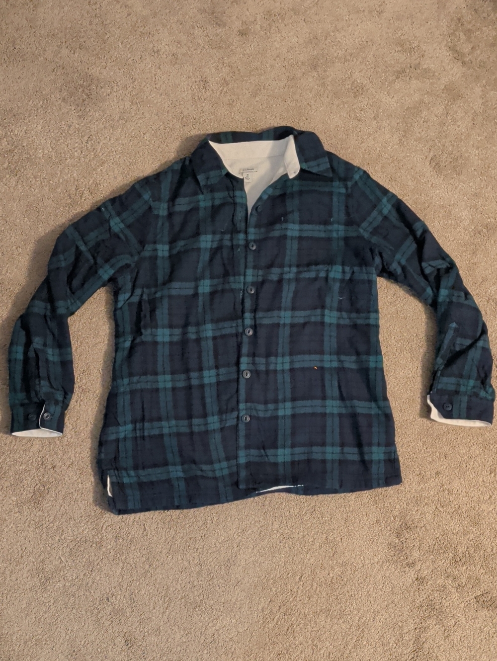 LLBean Women's Feece Lined Plaid Button-Up Shirt